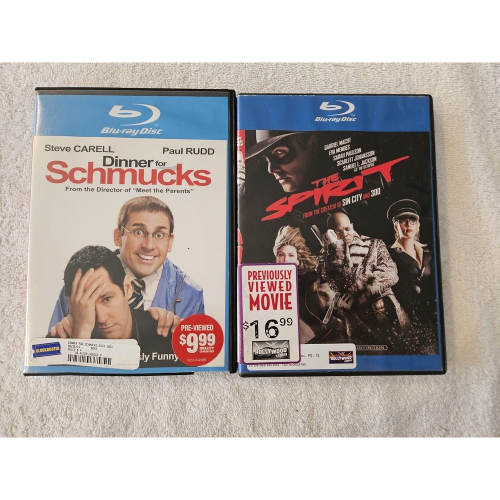 Blockbuster Video Blu-ray Two Movie Bundle Dinner For Schmucks, Hollywood Video